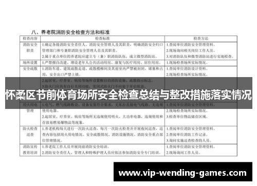 怀柔区节前体育场所安全检查总结与整改措施落实情况
