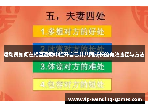 运动员如何在相互激励中提升自己并共同成长的有效途径与方法
